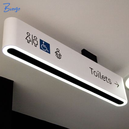 Shopping Mall Guide Sign Wayfinding Direction Sign Custom Made Sign Board Acrylic Hanging Light Box