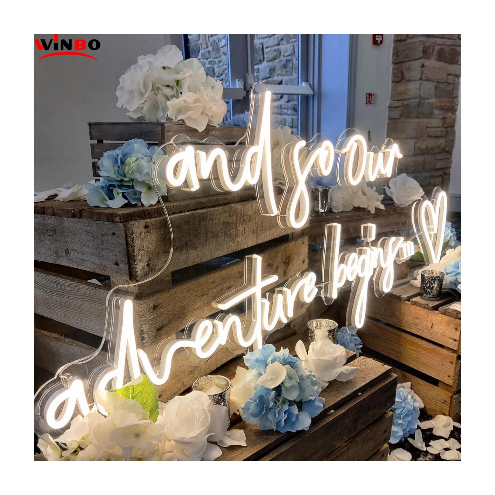 Manufacturer Hot Selling Decorations Sign Letters Acrylic Led Neon Sign Wedding Neon Party Neon Sign Custom