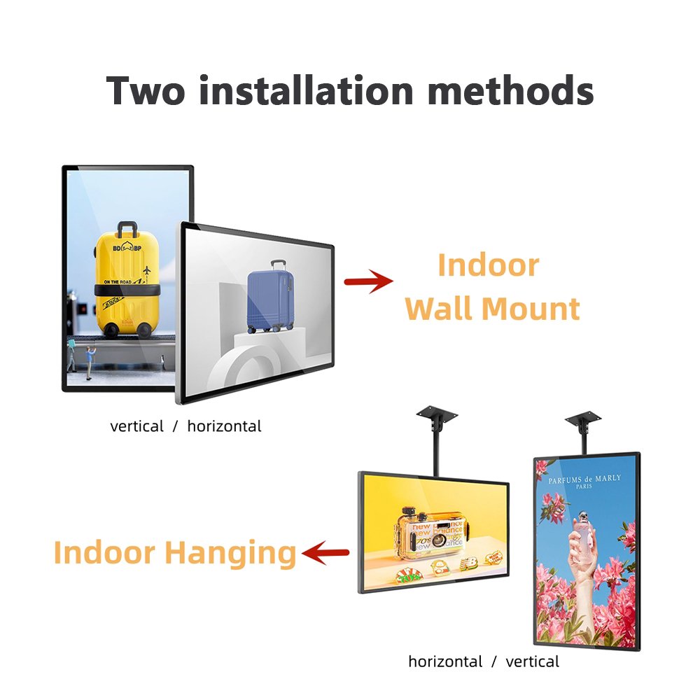 43 49 55 inch Digital Menu Board Coffee Shop Restaurant totem Indoor Hanging Advertising Machine Digital Signage and Display