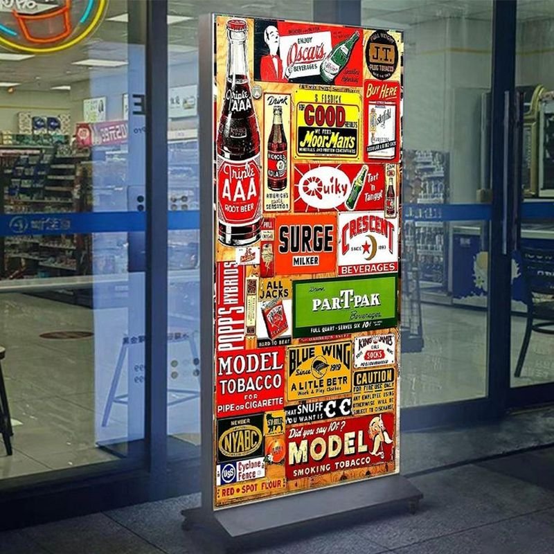 China Supply led moving signboard Billboard Poster Display Stand Different Size Menu Board for Restaurants