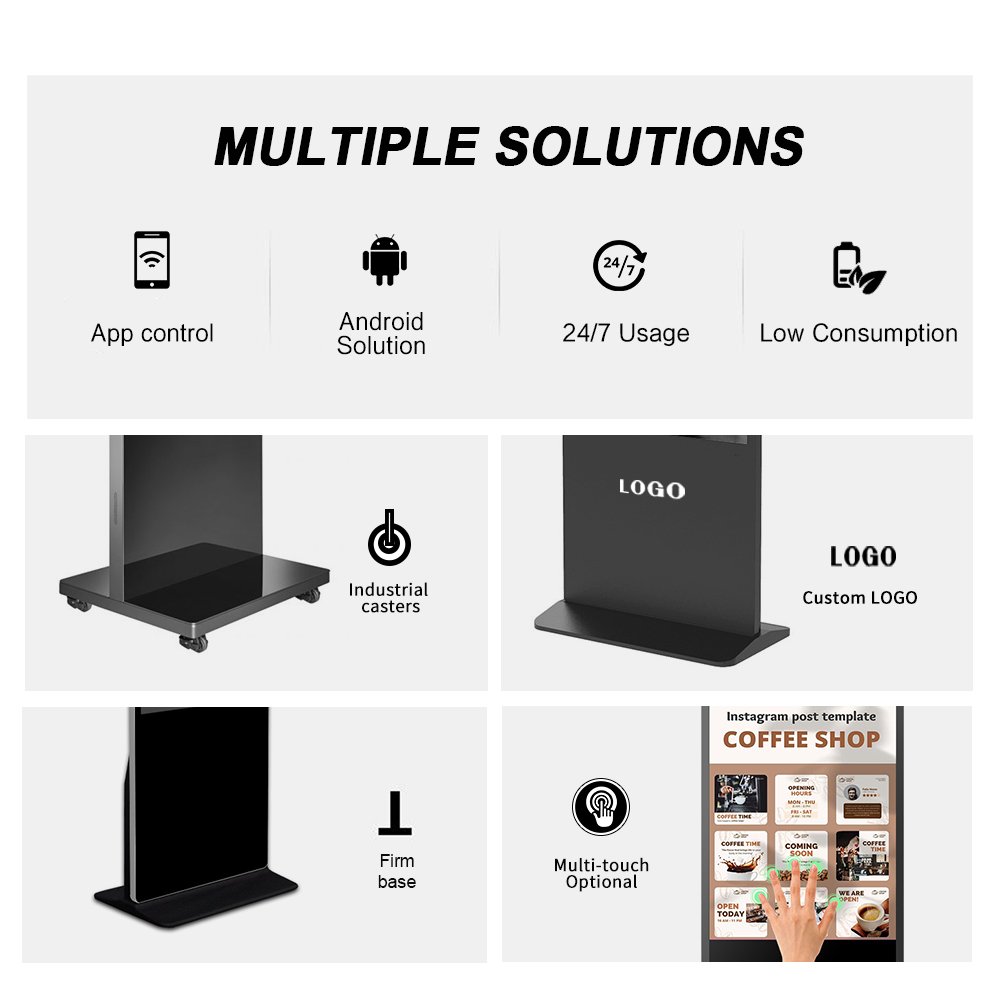 43 Inch Floor Standing Touch screen Kiosk Lcd Digital Signage Ad Display Kiosk Freestanding Advertising Display Digital Kiosk