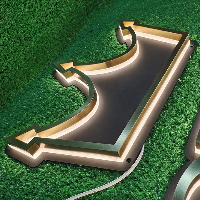 Business Logo Led Advertising Letters Sign Custom 3D Led Backlit Letters Metal Acrylic Store Front logo led sign for business