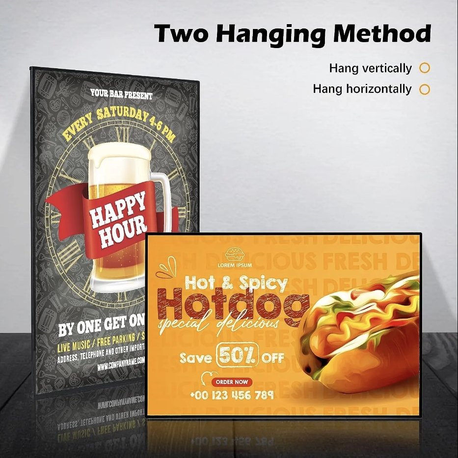 Factory Wholesale Poster-Replaceable Led Light Box Hanging Fast Food Menu Light Box With LED Poster Display