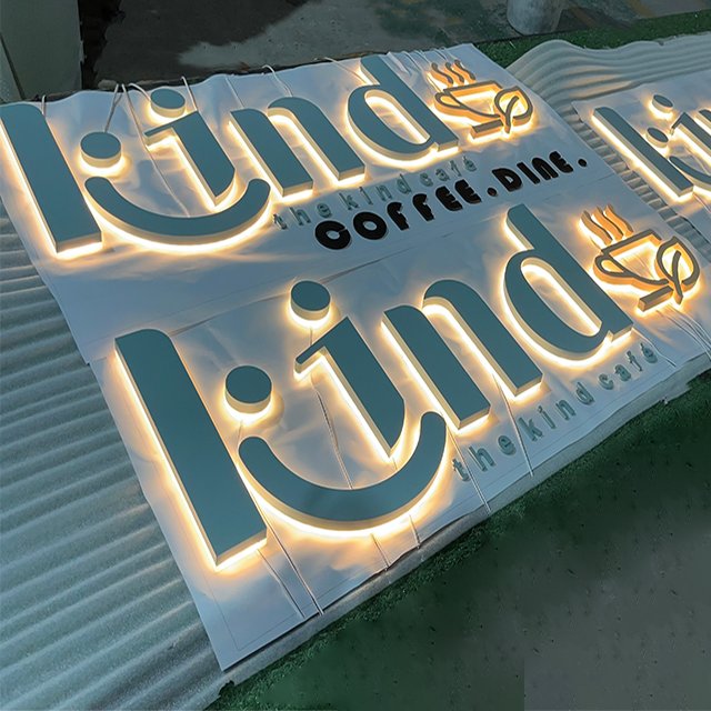 custom led backlit letters stainless steel led letter sign 3d logo led sign backlit sign for business