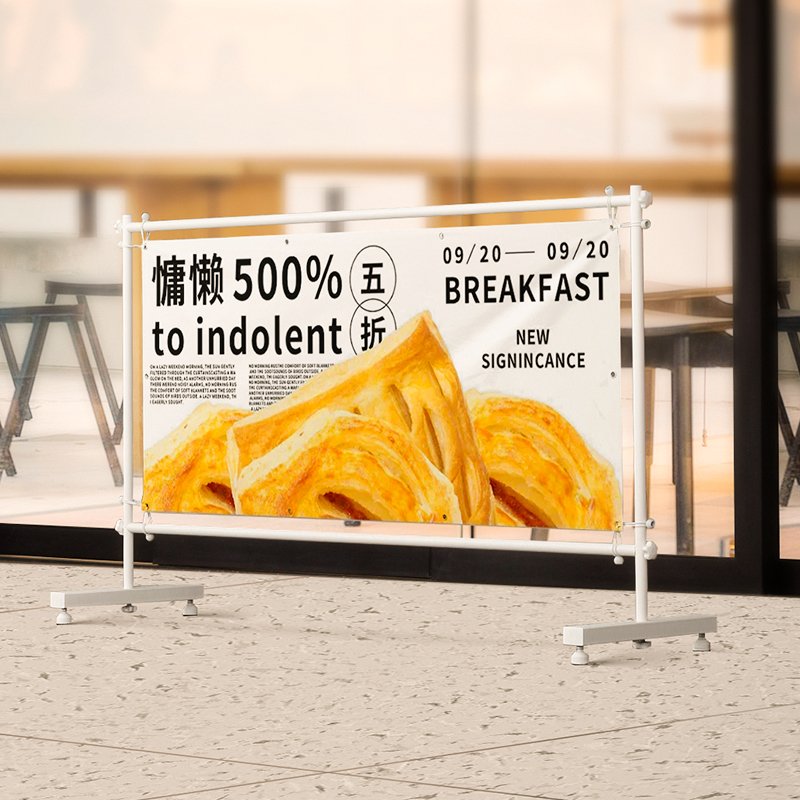 Large Format Printing Customized Art Show Fence Advertising Boards Poster Stand Printed Outdoor Coffee Shop Banner Barrier