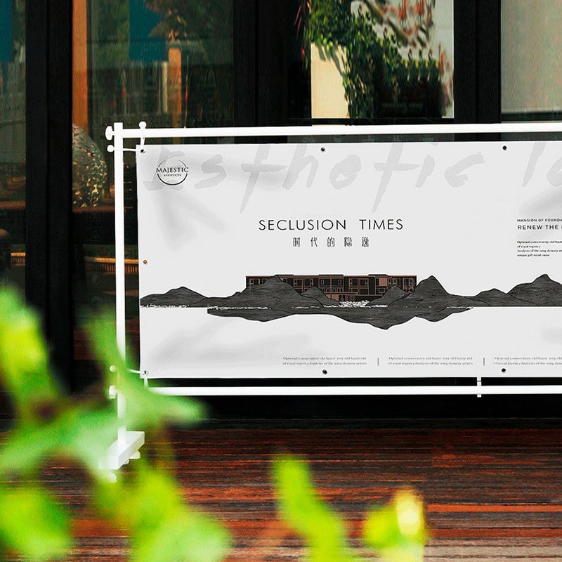 Large Format Printing Customized Art Show Fence Advertising Boards Poster Stand Printed Outdoor Coffee Shop Banner Barrier