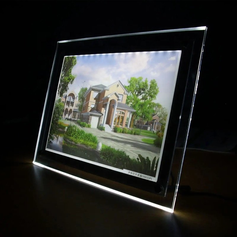 Snap Frame Slim Acrylic Advertising LED Illuminated Lightbox Lighted Up Menu Board