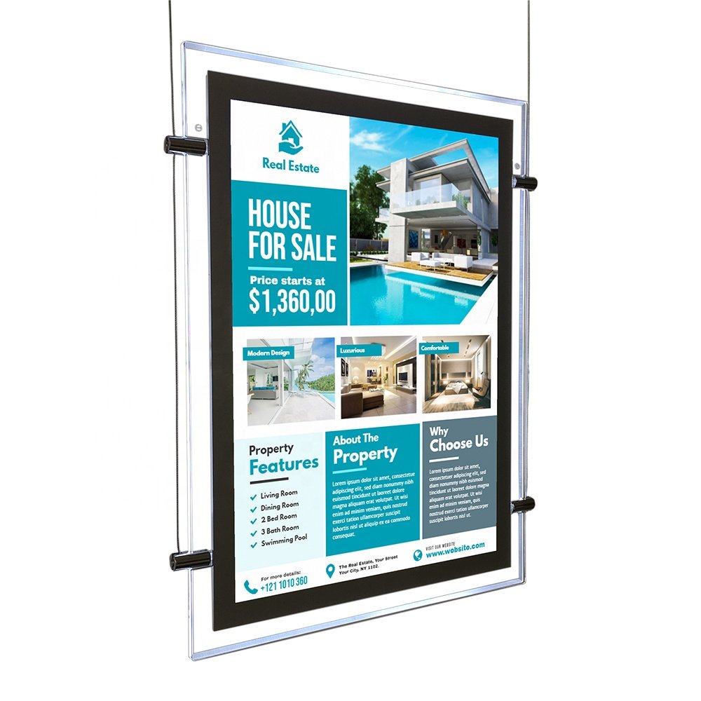 a2 custom acrylic holder light shop board poster frame advertising thin beer price led illuminated sign