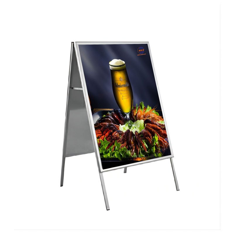 Outdoor Advertising Metal Aluminum A-Frame Sign Printed Poster Frame Menu Board Stand Pavement Sign by Manufacturer