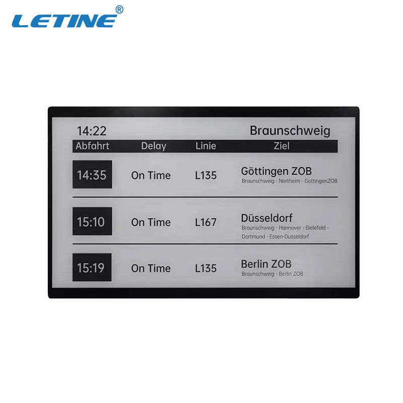 Outdoor e-ink screen 13.3 inch Solar Power Advertising Board e-ink display for Bus Station