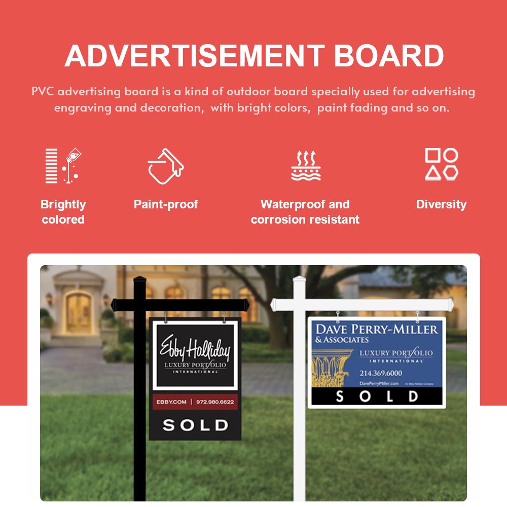 High quality custom PVC PVC foam advertising board can be die-cut for sale