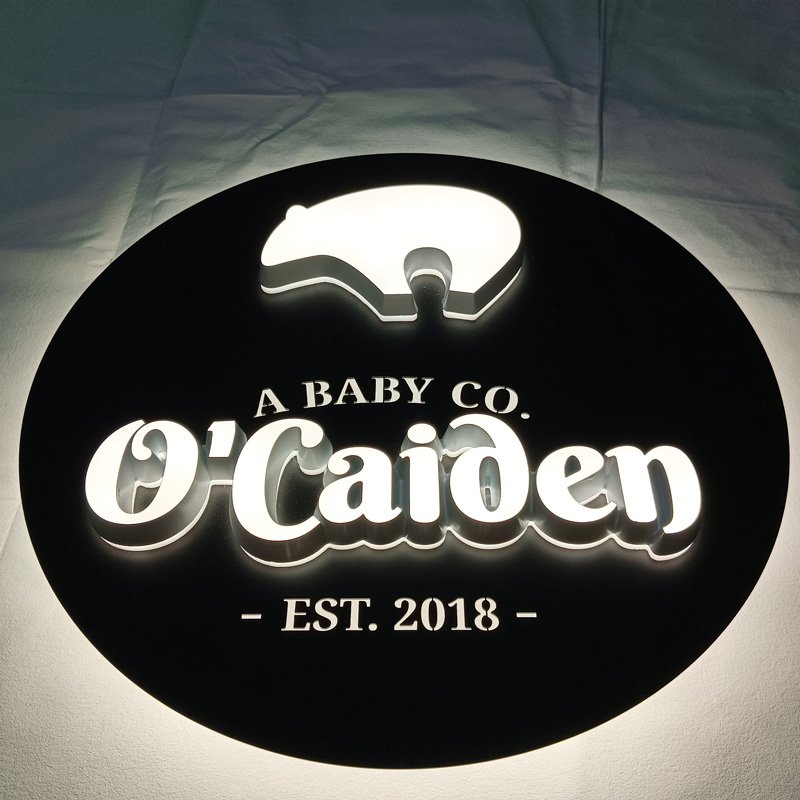 Kexian Custom Led Sign Board Advertising Display Wall Art Light Business 3D Led Logo Sign for Shops