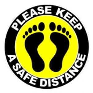 Customized 6-Foot Die-Cutting Vinyl Floor Sign Sticker Waterproof Advertising Board Distance Safety Sign Marker