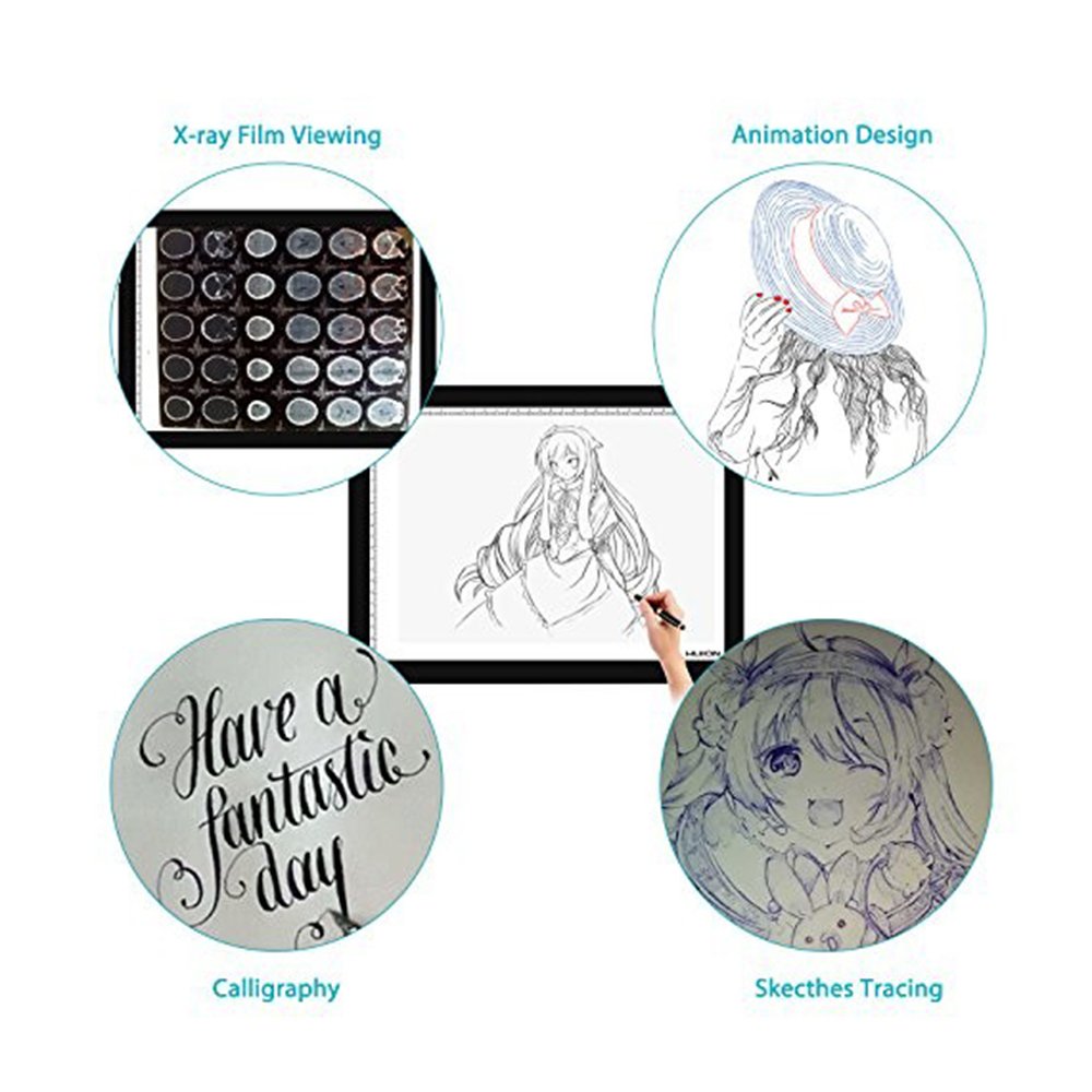 shenzhen Huion A4 Rectangle shape Acrylic panel Artist Stencil Board Tattoo advertising Table led drawing tracing board