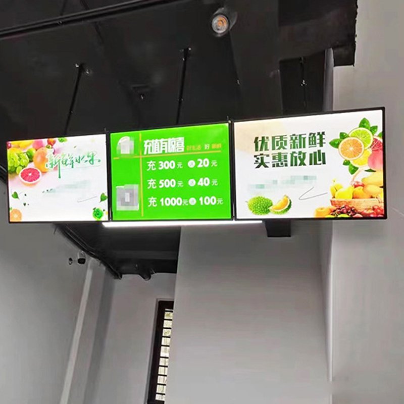Custom Light Box Wall Mounted LED Light Box Restaurant Milk Tea Shop Hanging Led Menu Board