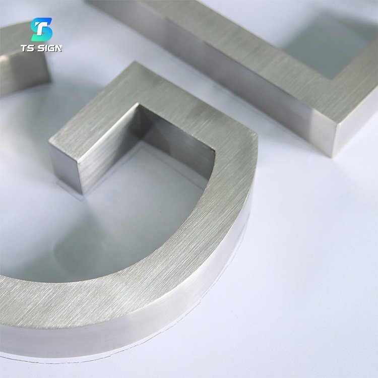 Customized Laser Cut Wall Logo Business Sign With Raised Design 3D Letter Shiny Sign