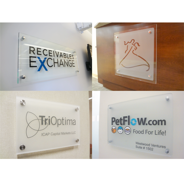 wholesale 3d printing acrylic signs for store front design samples shop advertising board engraved circular room name plate