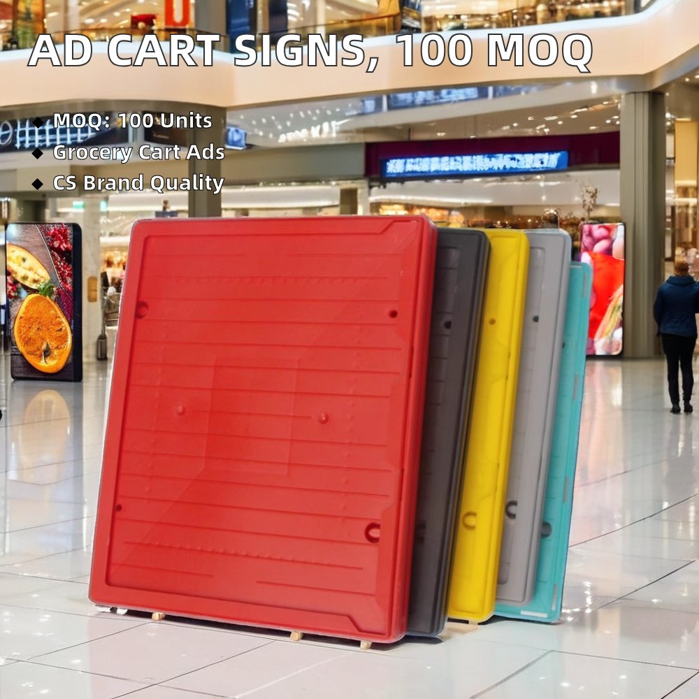 Double Sided Sign Holders for Shopping/C Grocery Carts MOQ 100 Units for Advertising