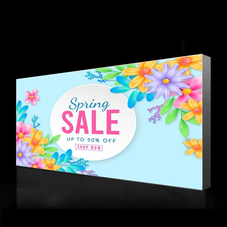Fine workmanship SEG light box advertising promotions LED Indoor Custom advertising Frameless poster Light Box Shop Sign Board