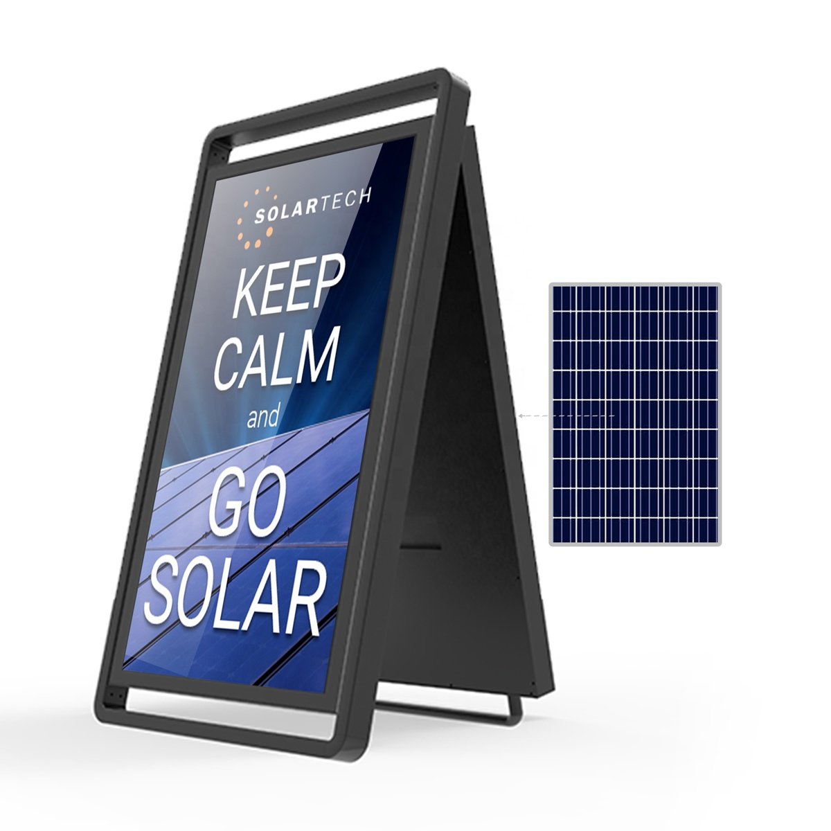 Sunlight Reflection Screen Solar Battery Power Digital A Board Light Weight Portable Outdoor Advertising LCD Digital Signage
