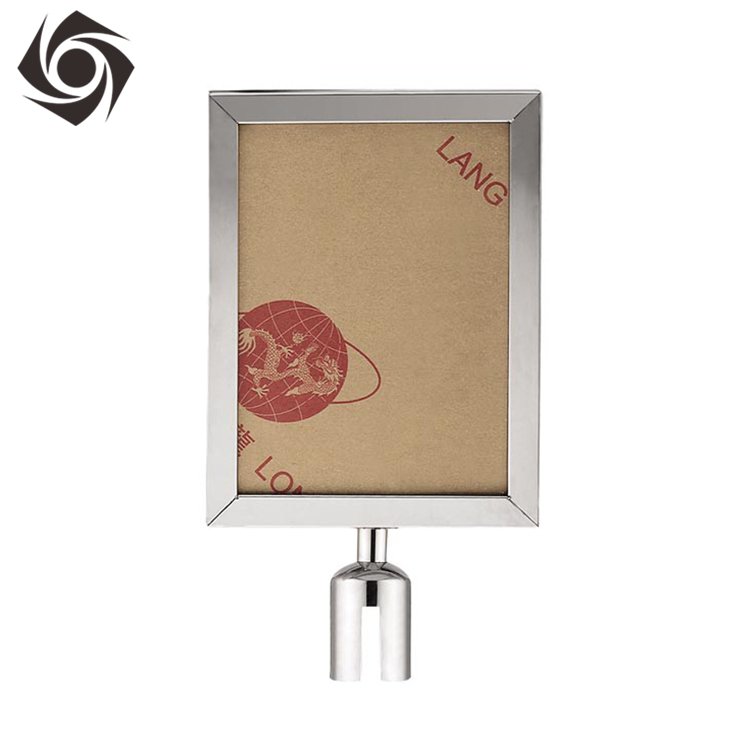 Outdoor Metal Sign Frames For Crowd Control Stanchion Sign Board