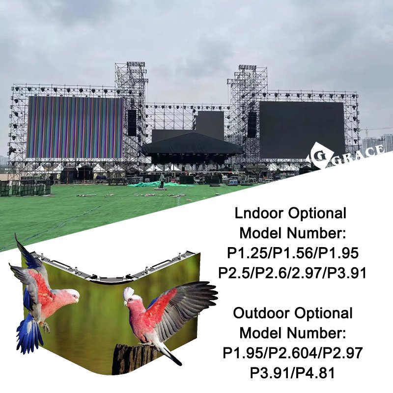 Igracelite 500x500mm Outdoor Waterproof LED Screen Led Panels Screens 3.91 Indoor Outdoor Giant Stage Background LED Video Wall
