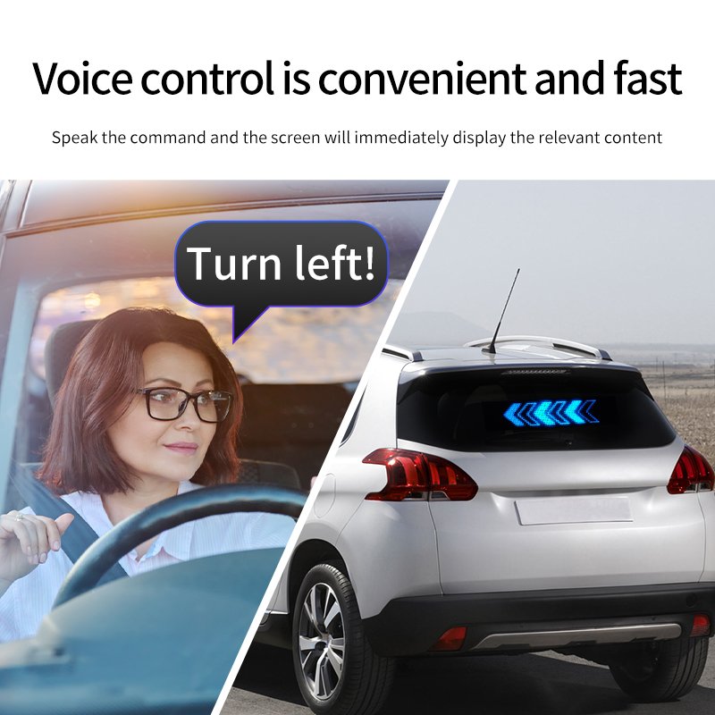 2024 Custom Full Color Rgb Smart Digital Light Emotion Screen Led Interactive Car Display Car Advertising Screen Led Car Display