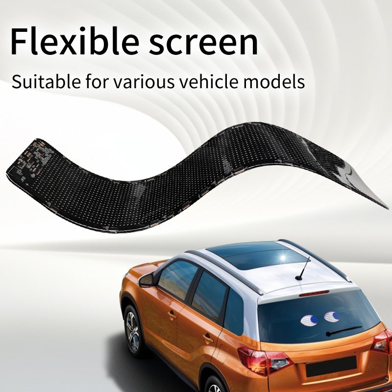 2024 Custom Full Color Rgb Smart Digital Light Emotion Screen Led Interactive Car Display Car Advertising Screen Led Car Display