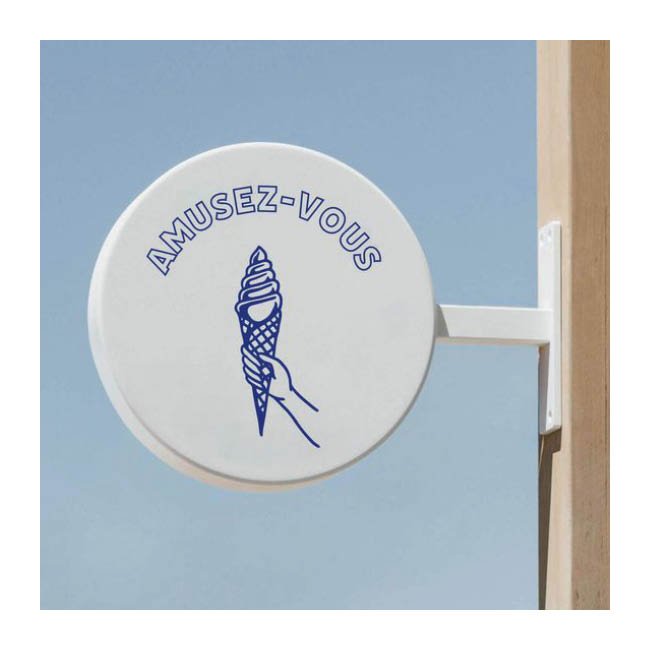 Custom Pattern Powder Business Wall Mount Storefront sign Coating Store entrance Metal Sign Board Advertising blade sign