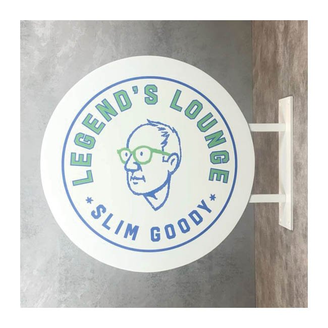 Custom Pattern Powder Business Wall Mount Storefront sign Coating Store entrance Metal Sign Board Advertising blade sign