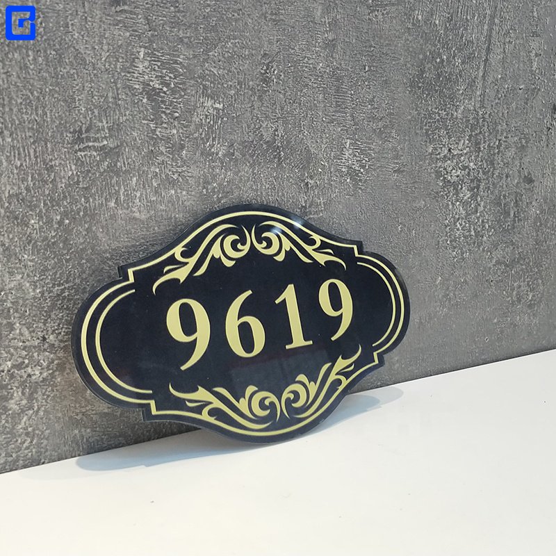 Wholesalers Acrylic Room Number Sign Customized Solid Acrylic Plaque Indicating Signage Direction Sign