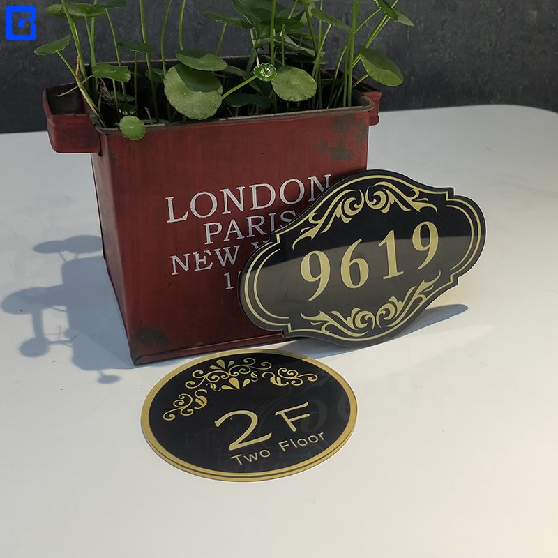 Wholesalers Acrylic Room Number Sign Customized Solid Acrylic Plaque Indicating Signage Direction Sign