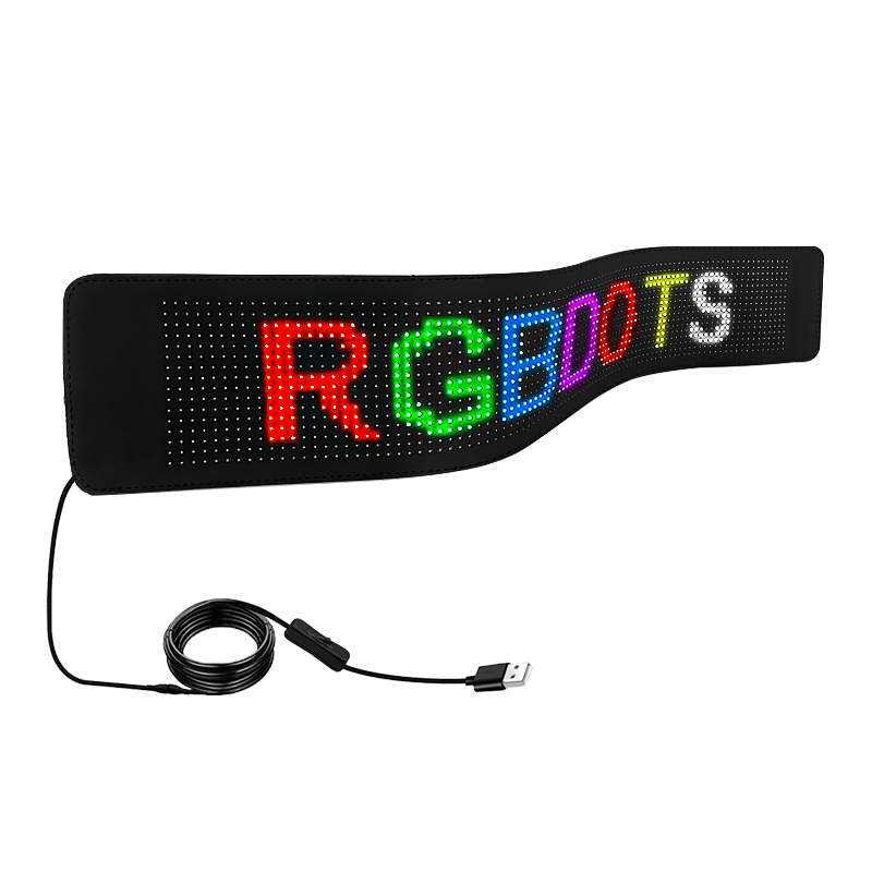LED Light Signs for Car Smart APP Programmable Flexible LED Sign Blue tooth APP Control Custom Text Patterns, Animations Display