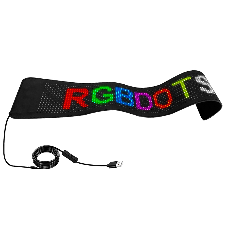 LED Light Signs for Car Smart APP Programmable Flexible LED Sign Blue tooth APP Control Custom Text Patterns, Animations Display