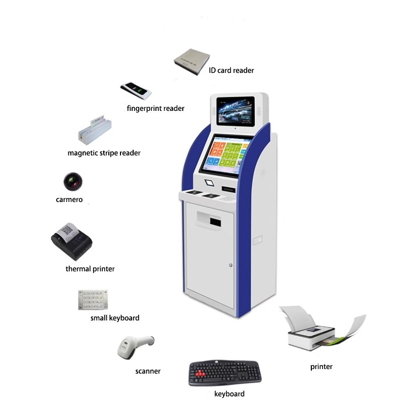 Floorstanding multifunctional hospital,bank, restaurant all in one pc touch screen for payment kiosk self service Kiosk