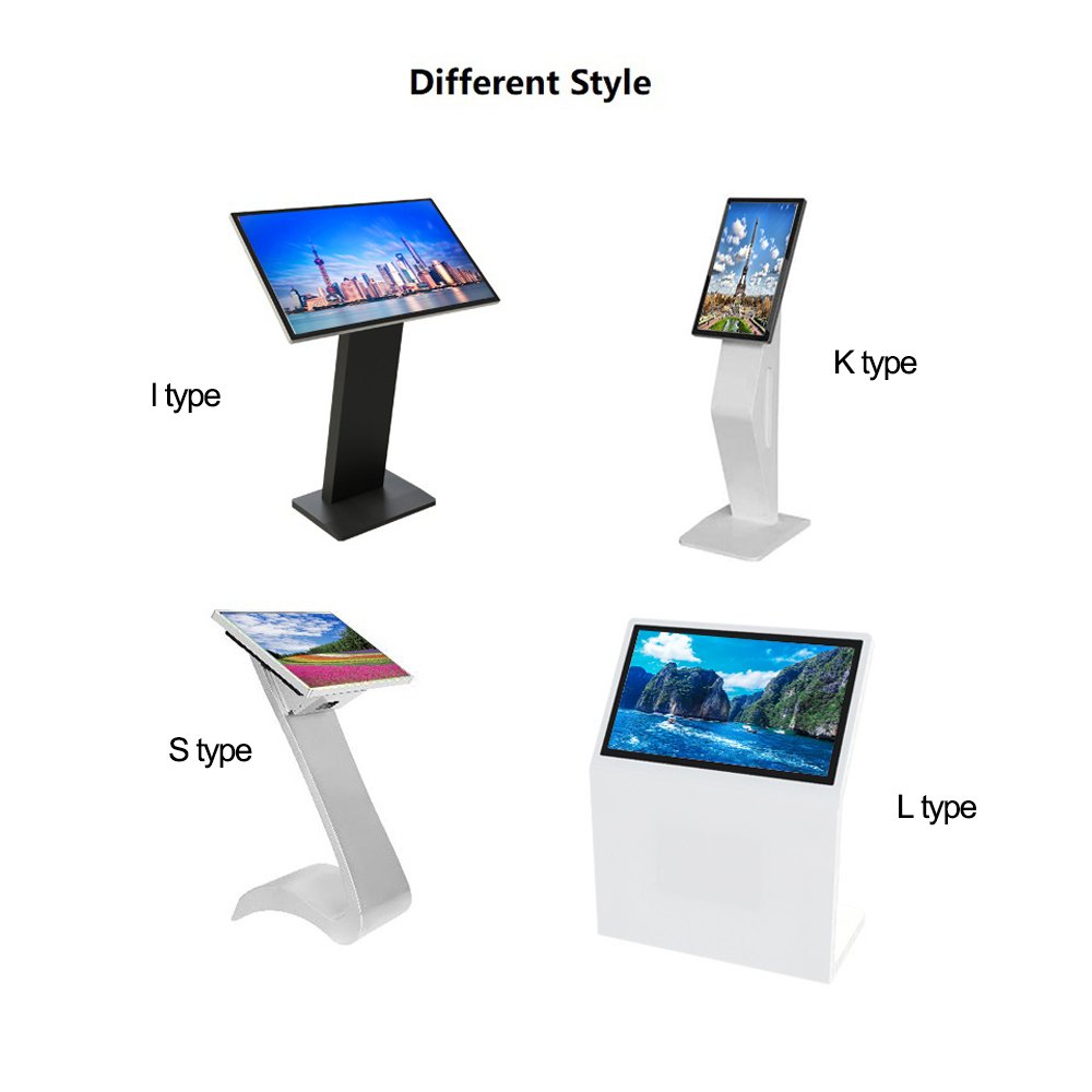 Horizontal 32 inch Indoor Self Services Smart touch board screen signage kiosk all in one lcd digital display advertising
