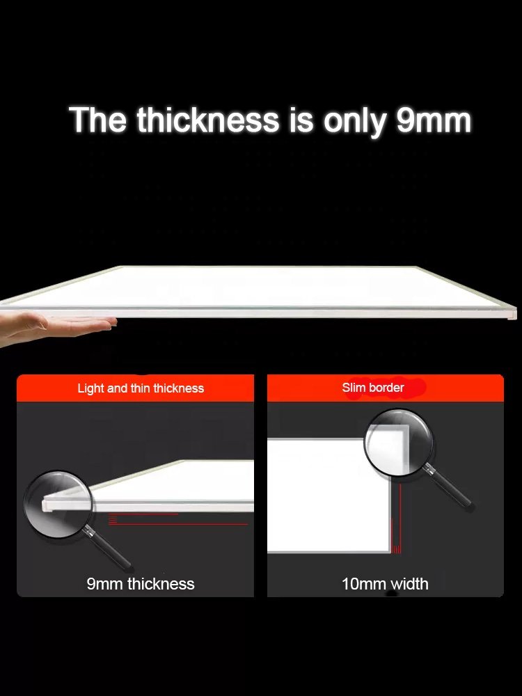Custom Made Ultra-Thin Snap Frame Plexiglass Sign Board LED Light Advertising Display Model A2 advertising sign
