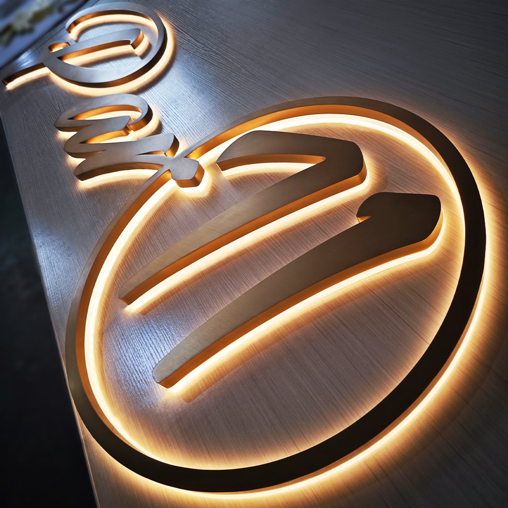 Channel Letter Signs Stainless Steel 3d Led Letter Sign 3d Logo Letters Board Metal Backlit Sign Led With Gold Color