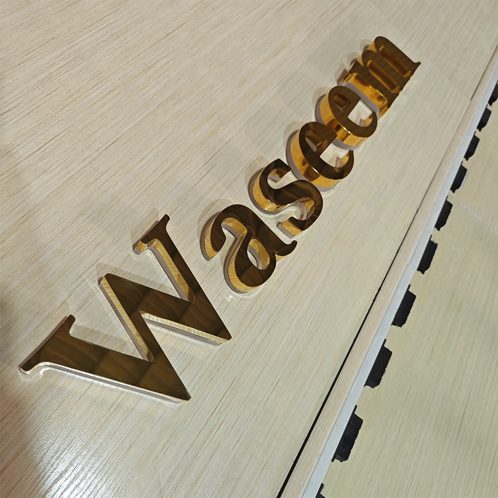 Channel Letter Signs Stainless Steel 3d Led Letter Sign 3d Logo Letters Board Metal Backlit Sign Led With Gold Color