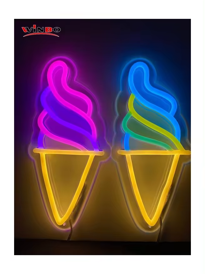 Winbo Wholesale Custom neon business logo sign for shops Free Design blinking neon sign
