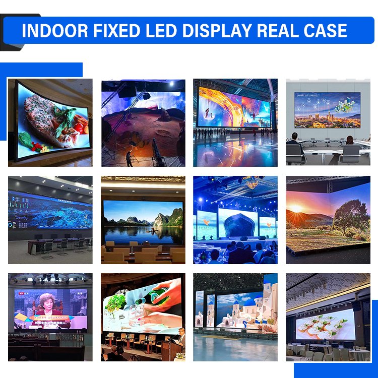 front rear service 4K HD Curved P3.91indoor Led Video Wall Display Screen signage panel