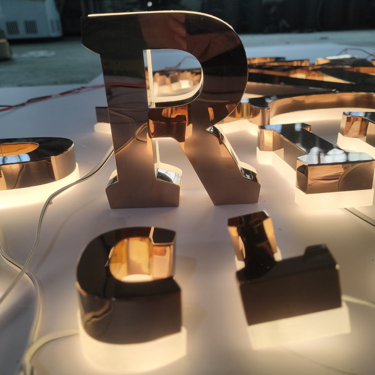 Custom 3d backlit led signage metal letter outdoor 3d logo led illuminated sign 3d letter signboard custom led sign for business