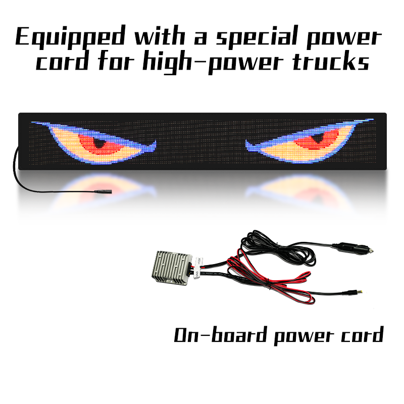 Programmable LED Panel for Truck Windshield Message Board Glow Scrolling Devil's Eye LED Panel Flexible Advertising Screen 24V