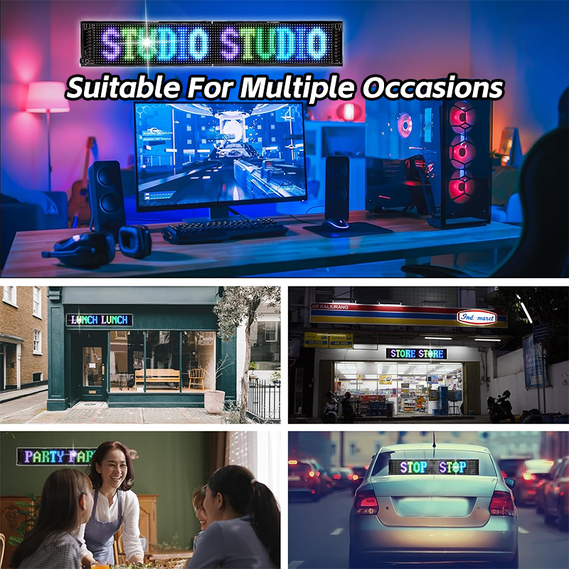App Control Flexible LED Sign Board Scrolling Car LED Sign Display Digital Display LED Matrix Panel Car Window Light Display