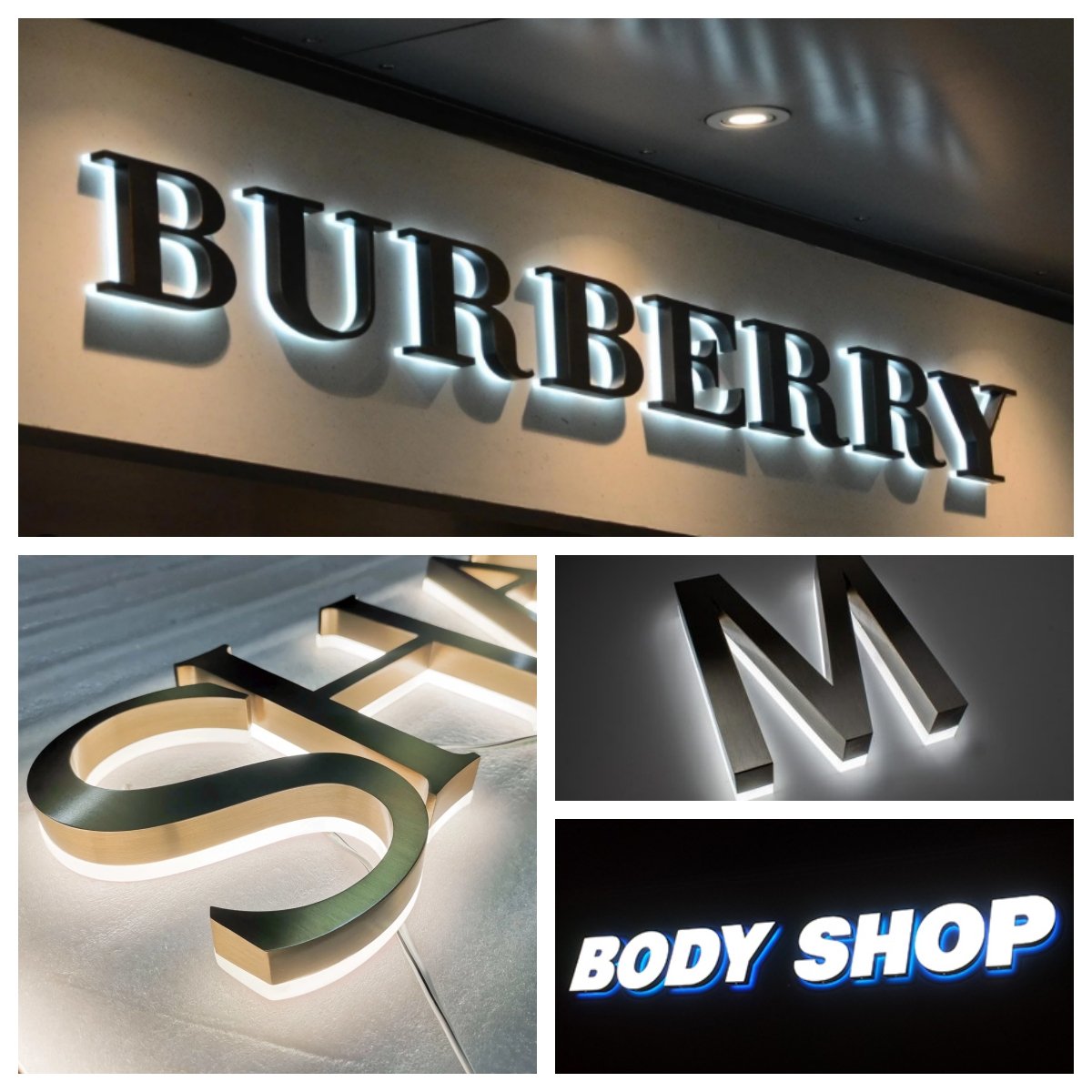 personalized backlit logo outdoor storefront LED letters 3d sign logo board led letters business sign for wall decor