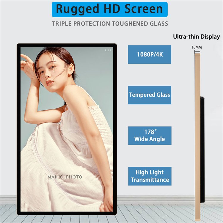 Commercial Ads Screen Led Advertising Player Advertise Board 32 - 65 Inch Wall Mount Media Player Digital Signage And Displays
