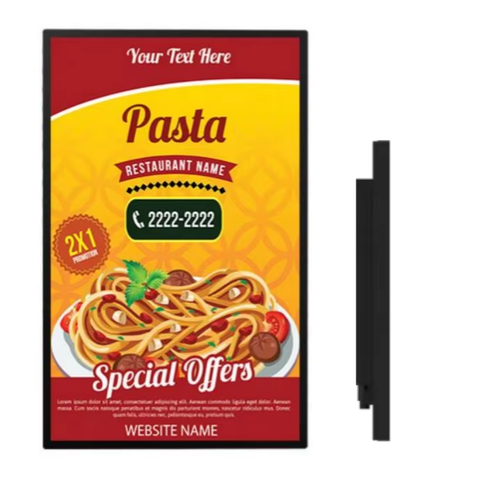 IP65 55 Inch Outdoor screen Digital drive Menu book boards Waterproof LCD Advertising Digital signage Displays