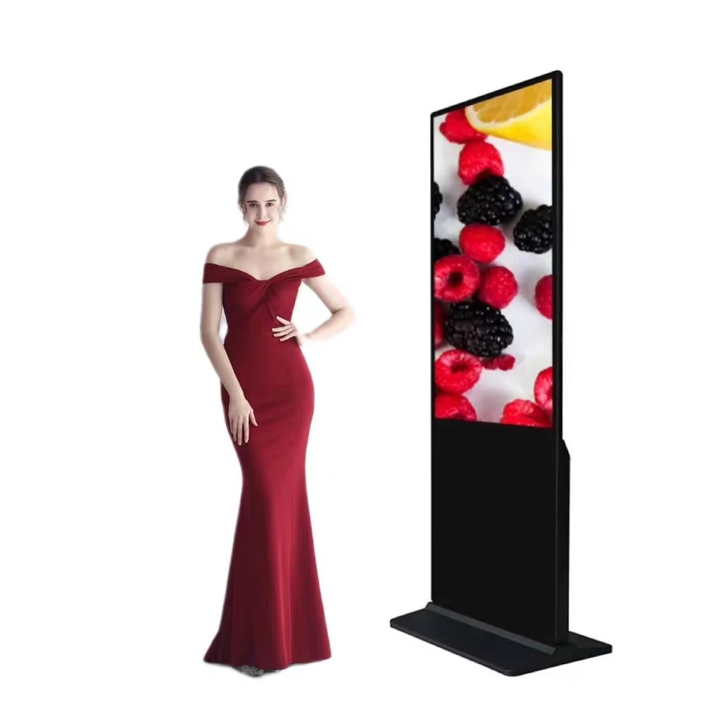 Newest 85 inch LCD digital signage media player indoor Android interactive screen advertising display floor stand totem