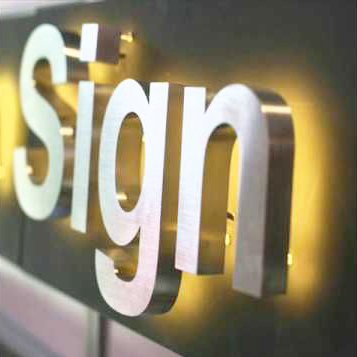 Custom Backlit Channel Letter Stainless Steel Acrylic Led Sign Board For Shop Logo Name