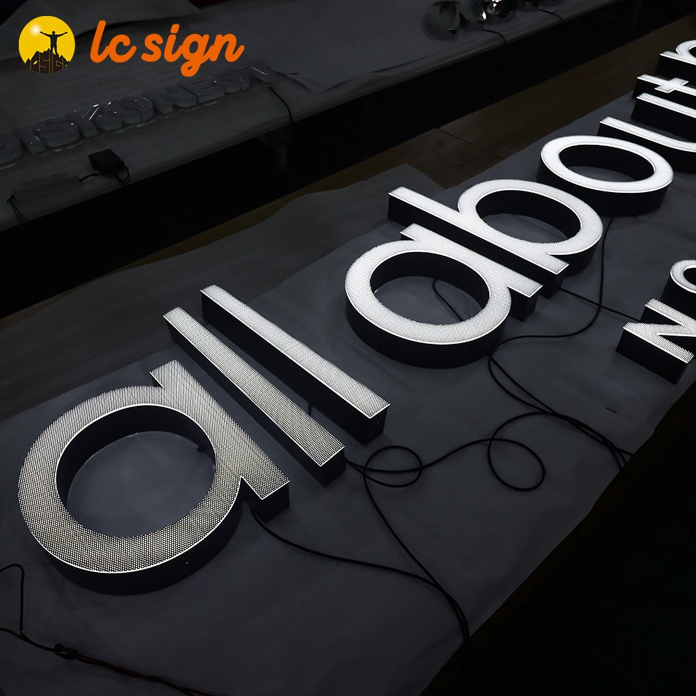Outdoor store Company brand logo 3D Led letter sign frontlit business led signs for business signs logo outdoor